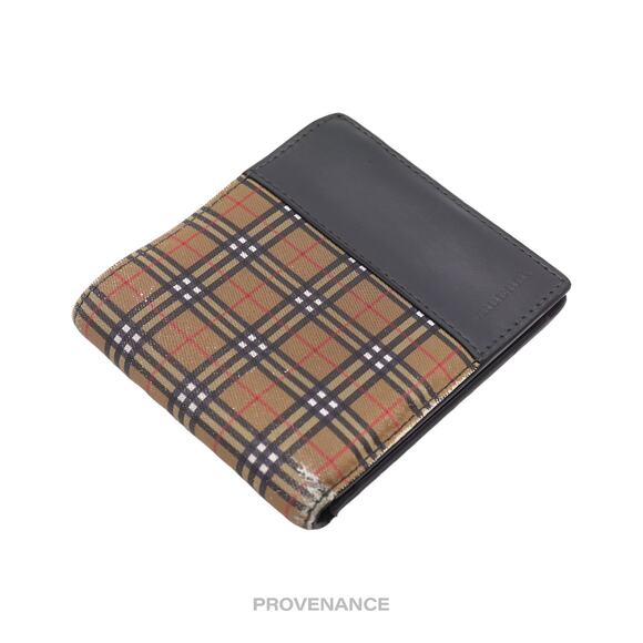 🔴 Burberry Bifold Wallet - Micro Nova Check Grey Leather - Picture 3 of 9